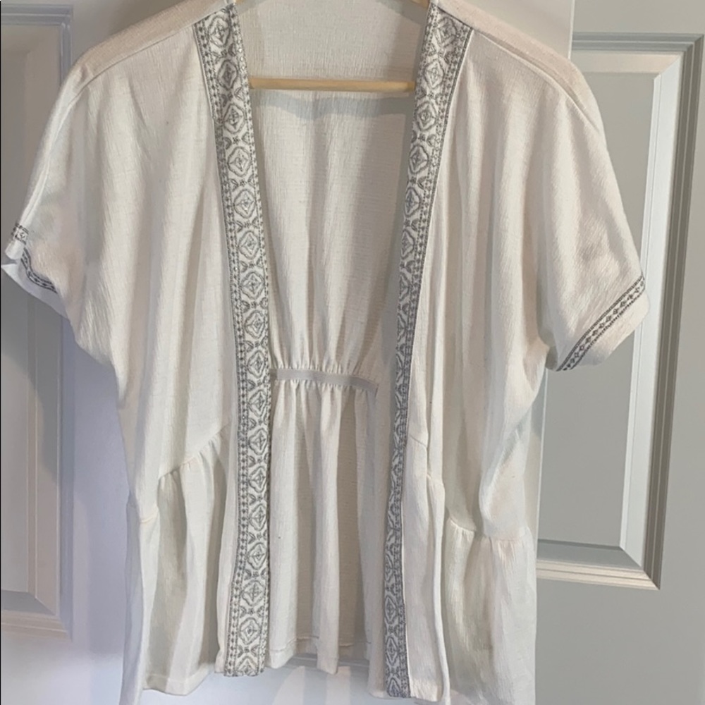 Short sleeve opened cardigan